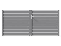 Portail et portillon Rioz - Bleu saphir Ral 5003 - Ambiance 3D