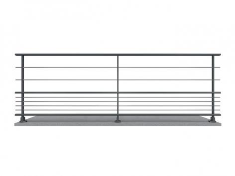 Garde-corps aluminium modèle 23 packshot 3D