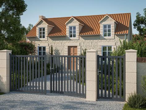 Portail aluminium Chalèze