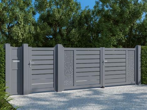 Portail aluminium Arbois packshot 3D