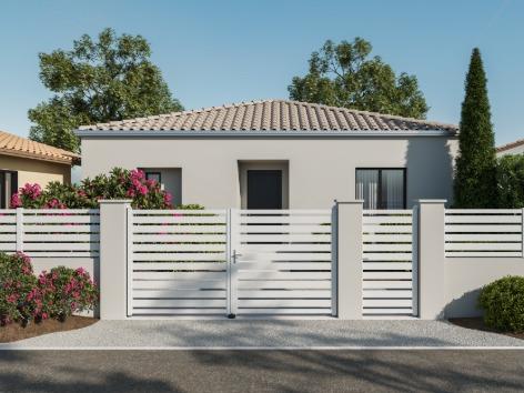 Portail aluminium Rade packshot 3D