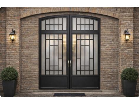 PORTES COCHERES ALU SOUDE / VERRE