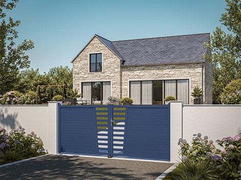 Portail aluminium Pusy photo réalisation 1