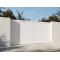 Portail Calanque avec lames PVC gamme Embrun - Ral 9016 brillant - Ambiance 3D