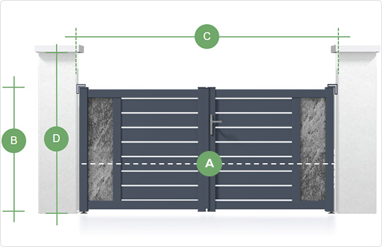 Schéma de pose d'un portail battant Jardimat