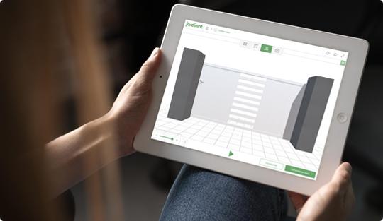  Portail coulissant, à configurer en 3D 